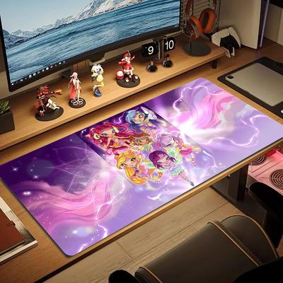 Fairy Friends Color Mouse Pad Large Gaming Table Cushion Non-slip Laptop Tablet Big Mousepad XXL Mat Mini PC Playmat With Lock Edge