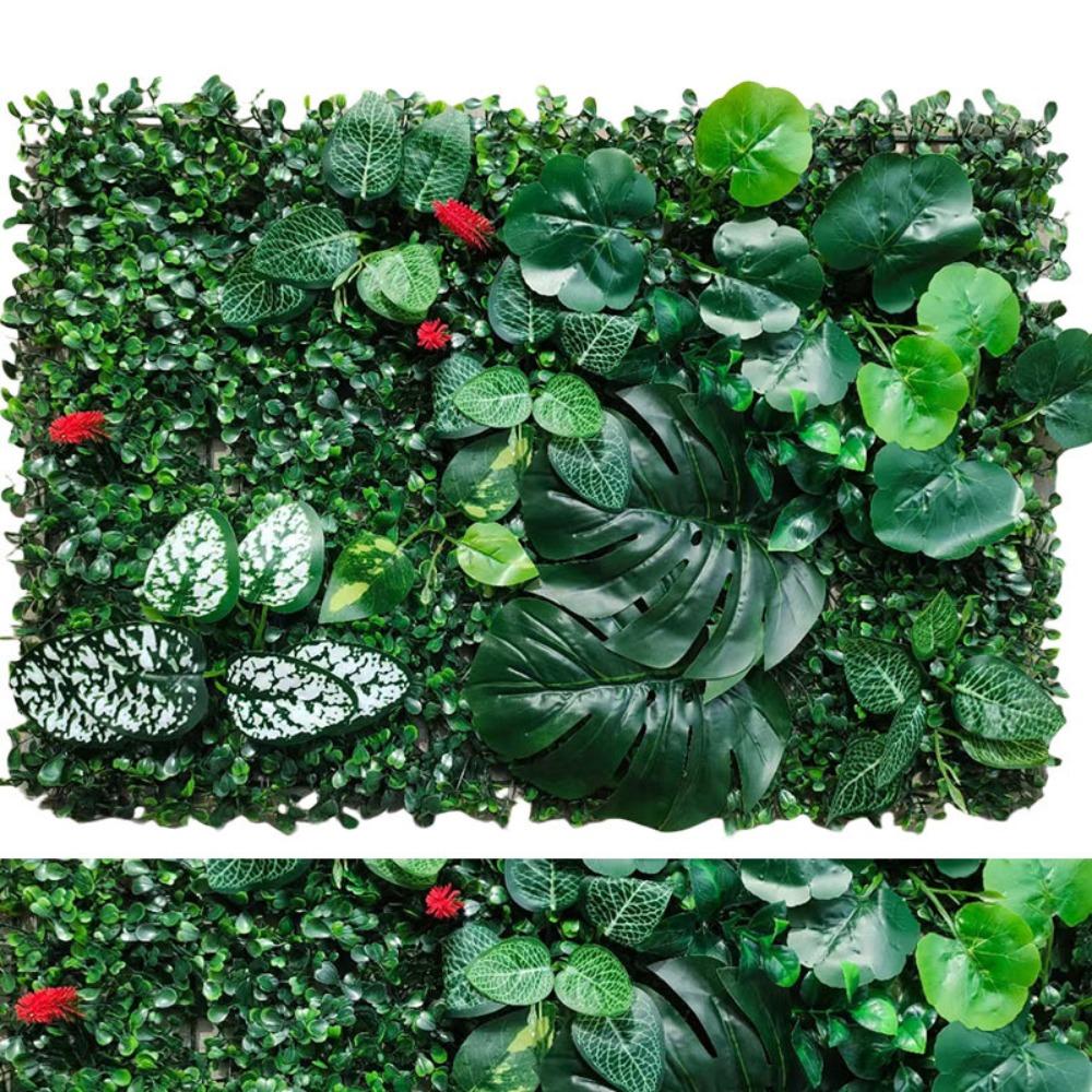 Flower Artificial Eucalyptus Carpet 60*40cm Artificial Fern Grass  Privacy Screen