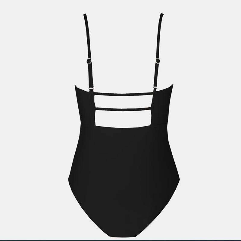 Kostium kąpielowy Jednoczęściowy Damski Jednolity Strój Kąpielowy Nowy Seksowny Na Ramiączkach Letni Bez Pleców Plażowy Body Strój Kąpielowy Damski