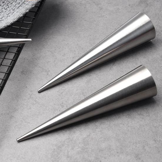 Stampo per croissant a spirale in acciaio inox a forma di cono appuntito, strumento per la cottura al forno