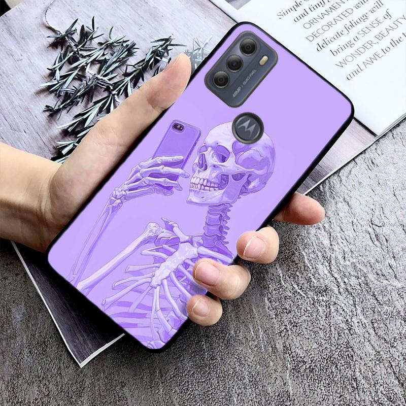

Skeleton Art Phone Case For Moto G85 G55 G05 G14 G75 G31 G50 G10 G20 G30 G60 G13 G32 G84 G54 G53 G72 G24 Power Moto G13