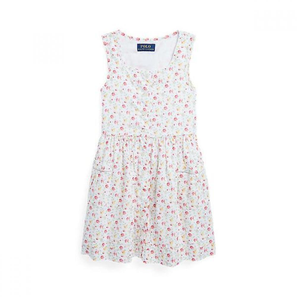 Polo Kids Floral Linen Cotton Dress Girl 2 6 Cwpodrsr3d20589999 4