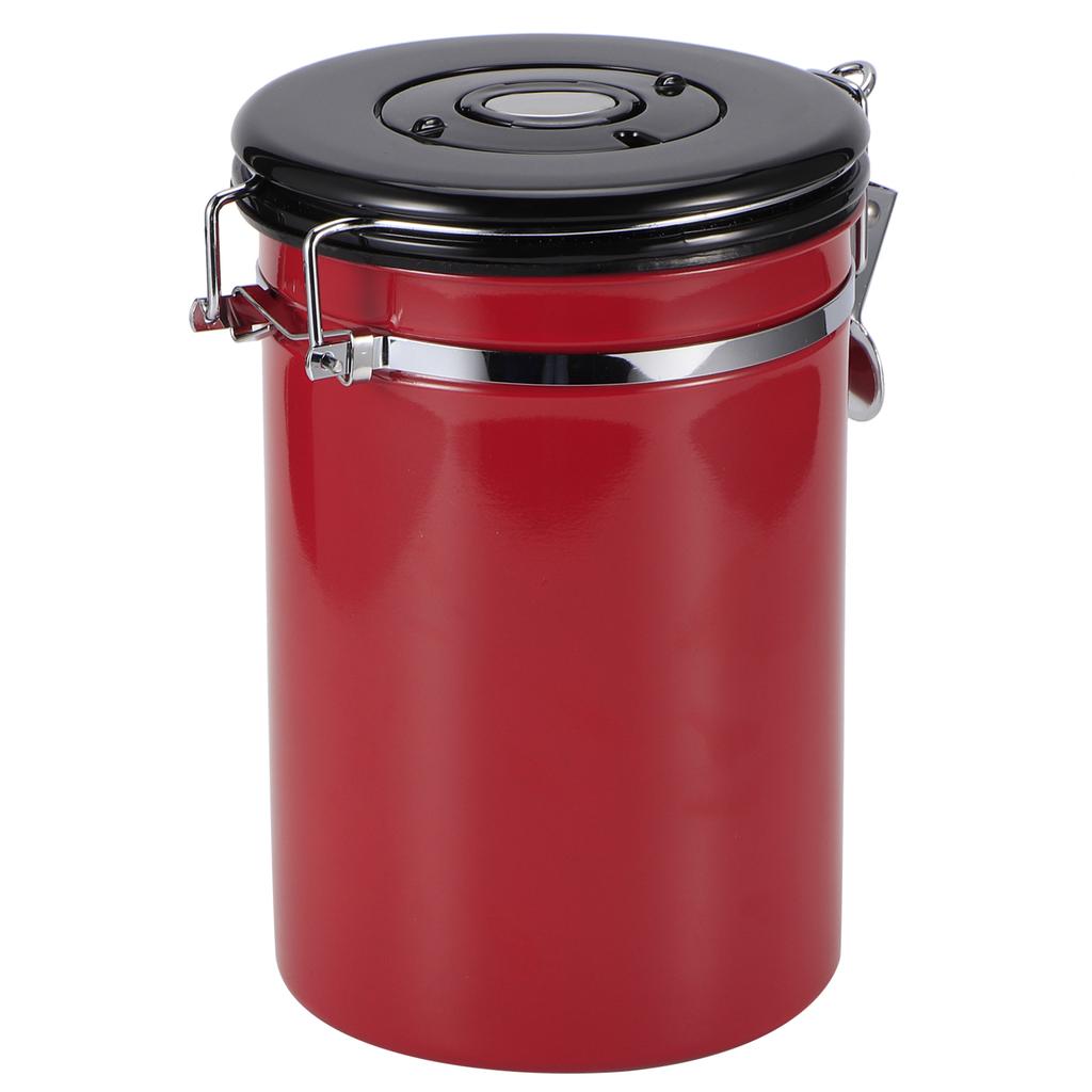 Stainless Steel Sealed Tank MoistureProof Coffee Bean Tea Storage Pot with Air Evacuation Valve