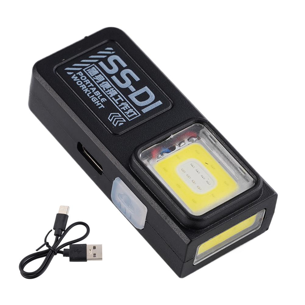 LED Keychain Flashlight USB-C Rechargeable 600Lm Portable Mini Torch Light Pocket Lantern Flood Work Light With Magnet