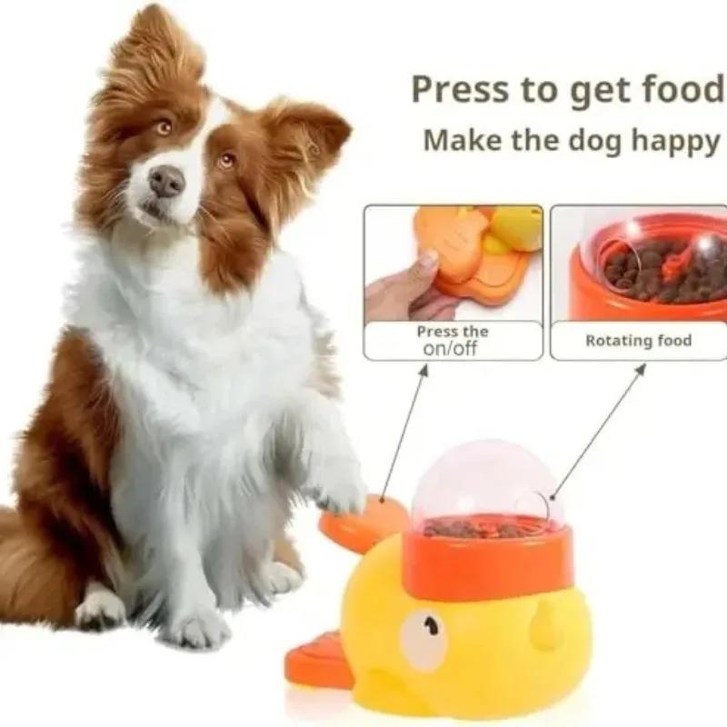 Pet slow food bowl duck dog snack dispenser slow anti-swallowing dog food feeder interactive feeder for small and medium pets