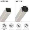 4pcs Square Adjustable Leveling Feet For Office Home Table Desk Chair, Square Tube Inserts Furniture Leveling Kit, 30mm X 30mm, Black