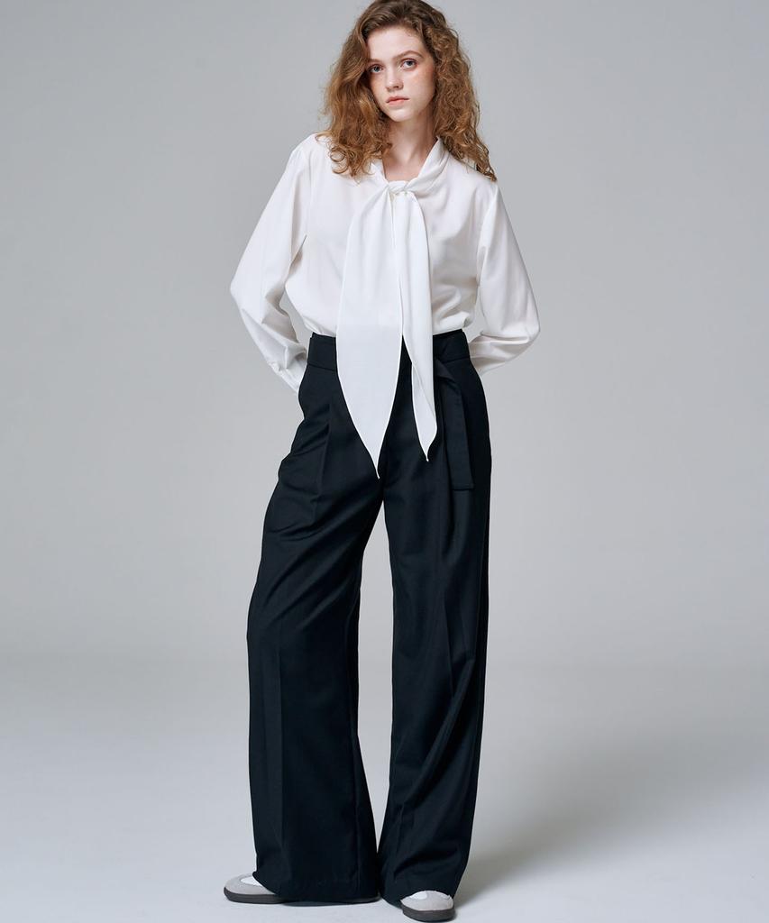 MALOUPE 4113 Summer Tie Blouse (White)