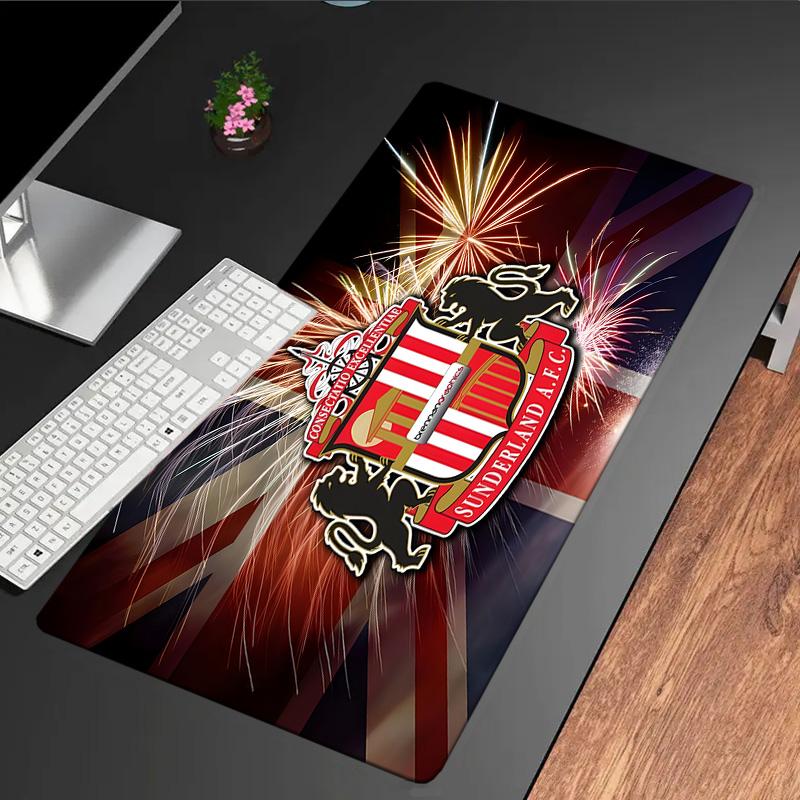 Tappetino per Mouse Calcio Sunderland, Base in Gomma, Tappetino per Mouse per Giocatori e Uso Ufficio, Scrivania da Gioco, Tappetino Facile da Pulire Regali di Natale per Fan