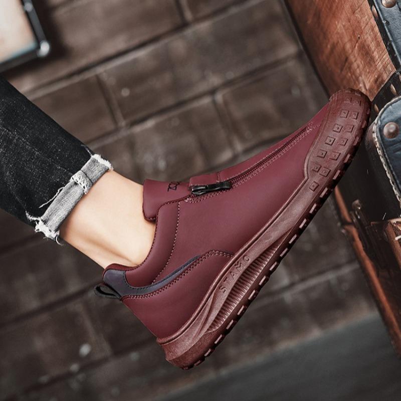 Fashion Retro Zipper Men's Low Top Casual Shoes 2025 Autumn New Breathable Comfortable Fashion Trend Versatile Non Slip Chunky sneakers