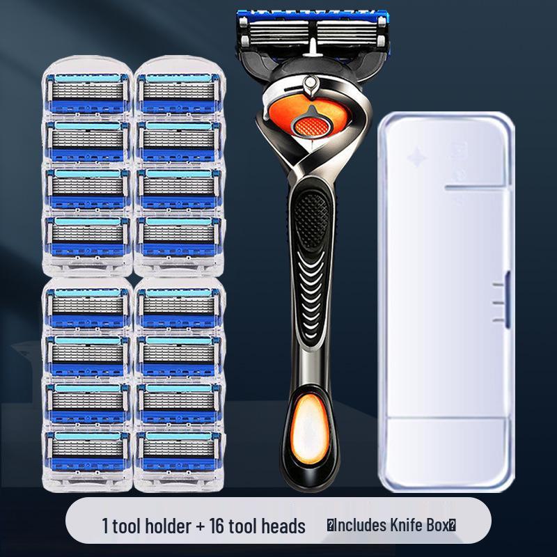 Durable Blue 5-Layer Rotating Razor: Waterproof, Scratch-Resistant, Sharp, Portable