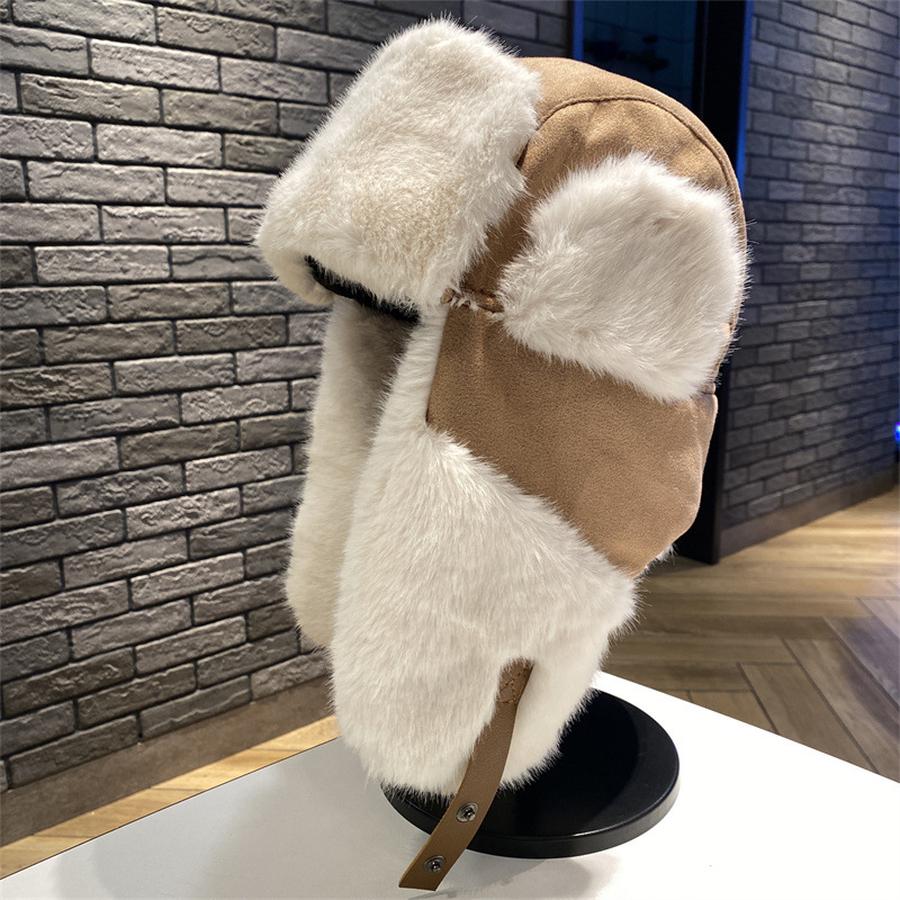 

Русская лыжная шапка Лейф для женщин - Зимняя теплая флисовая шапка-бини с ушками и искусственным мехом One Size хаки