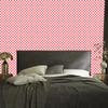Wallpaper Checkerboard Coral and White, Harmonious Arrangement 50x1000