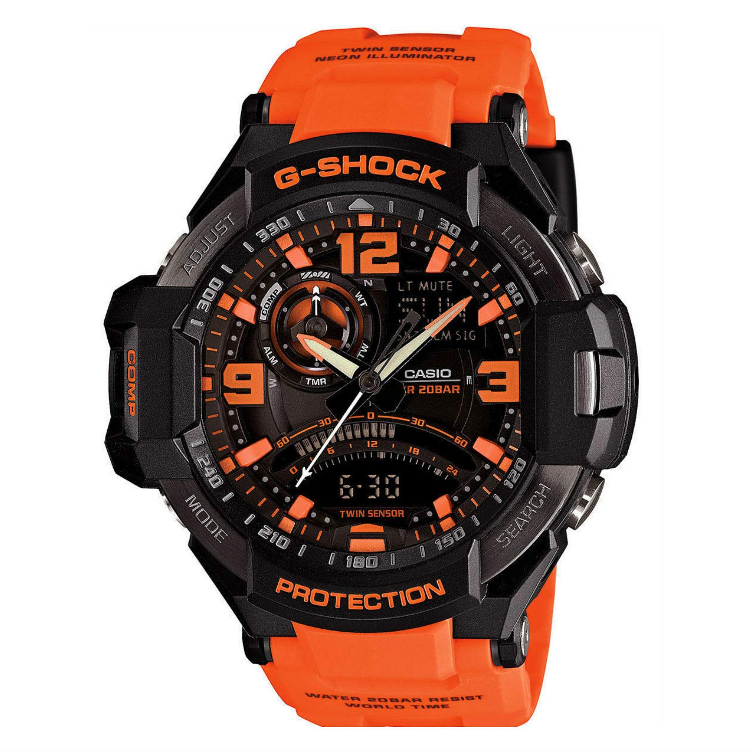 

Casio G-Shock Sky Cockpit Men s Quartz Watch GA-1000-4A Orange