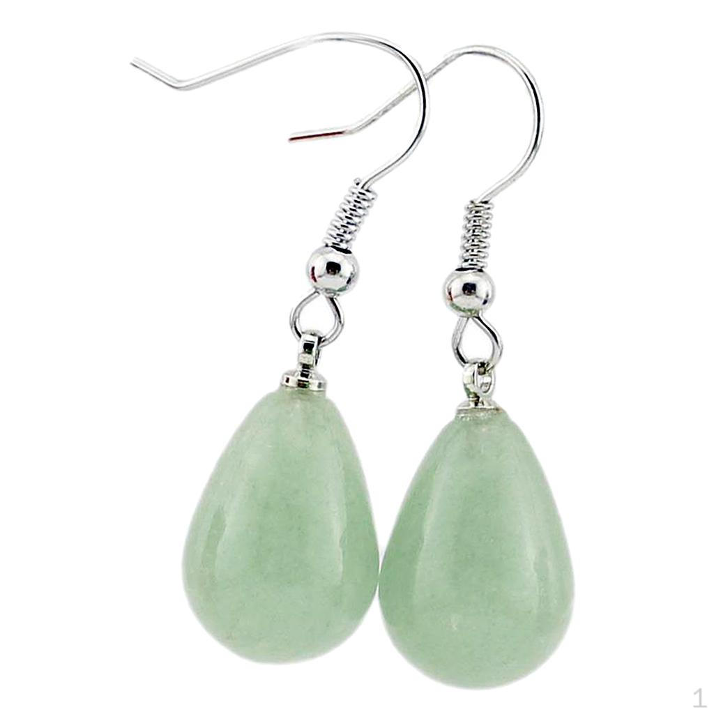 

Crystal Gemstone Earrings Hook Dangle Stud зелений