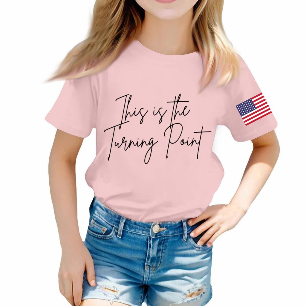 Toddler Girl Boy T-Shirts Kids Top Boys And Girls Printed Short Sleeved T-shirt 1-12Y Summ