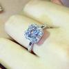 Lindon Classic Ring For Women With Round Shape Zircon Wedding Party Gift  Size 6-10