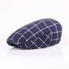 Cotton Beret Season Men'S Ladies Plaid Cap Outdoor Shade Casual Hat Forward Hat