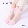 5 Pairs of Women's Spring Thin Mid Cylinder Cotton Sole Lace Lace Socks
