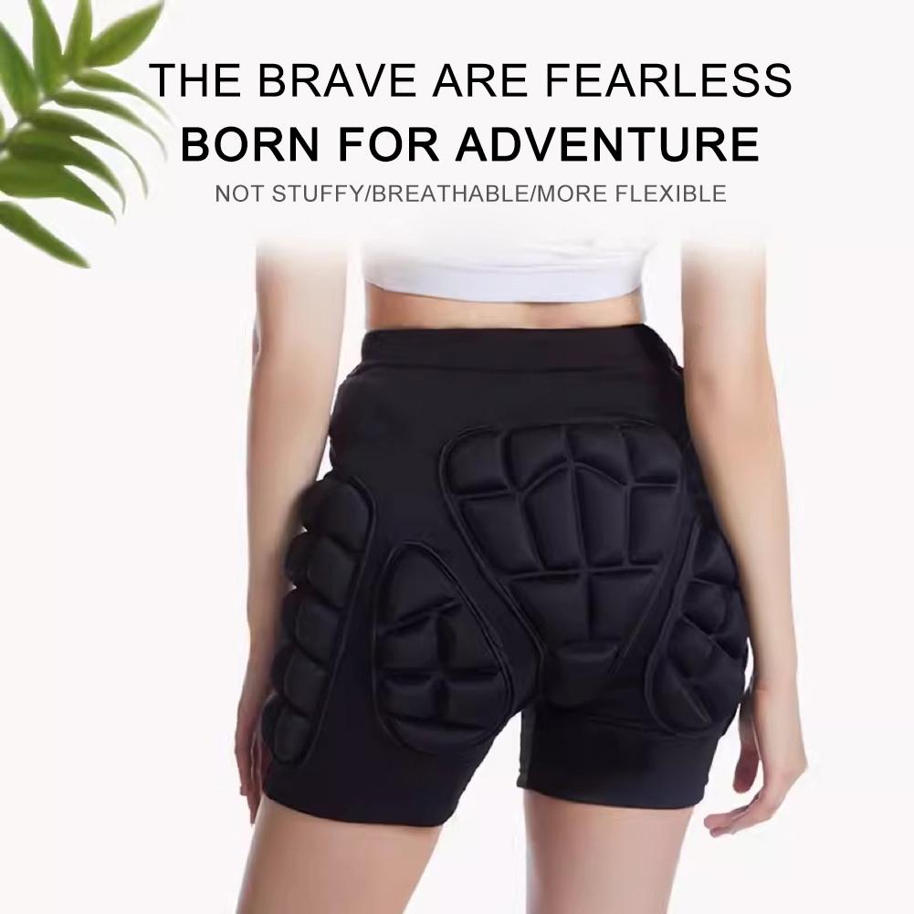 3D Protective Padded Shorts Breathable Winter Skating Protective Hip Pad EVA Short Pants Protection for Hip Butt and Tailbone