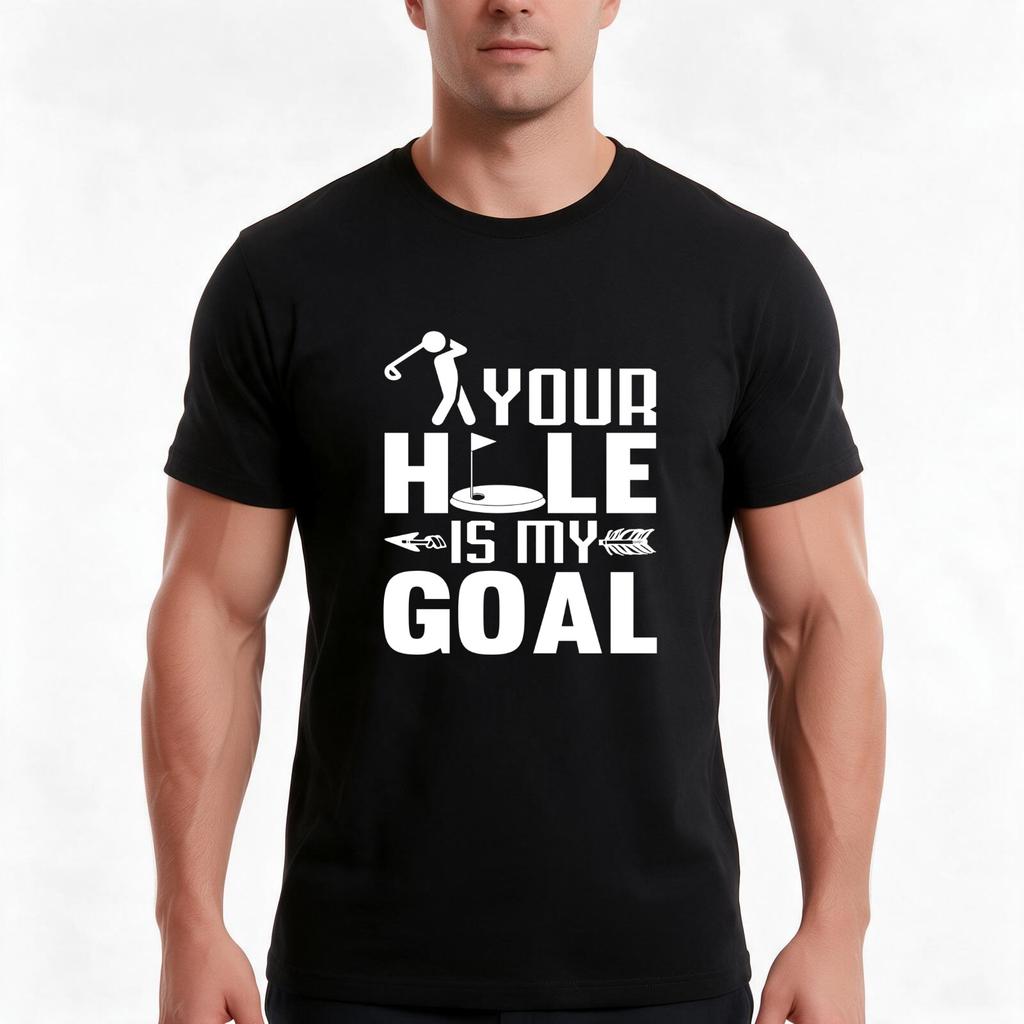 Your Hole Is My Goal Tshirt Summer Casual Cotton Tee Oversized Streetwear Tops Vintage Graphic Print Loose Fit Short Sleeve