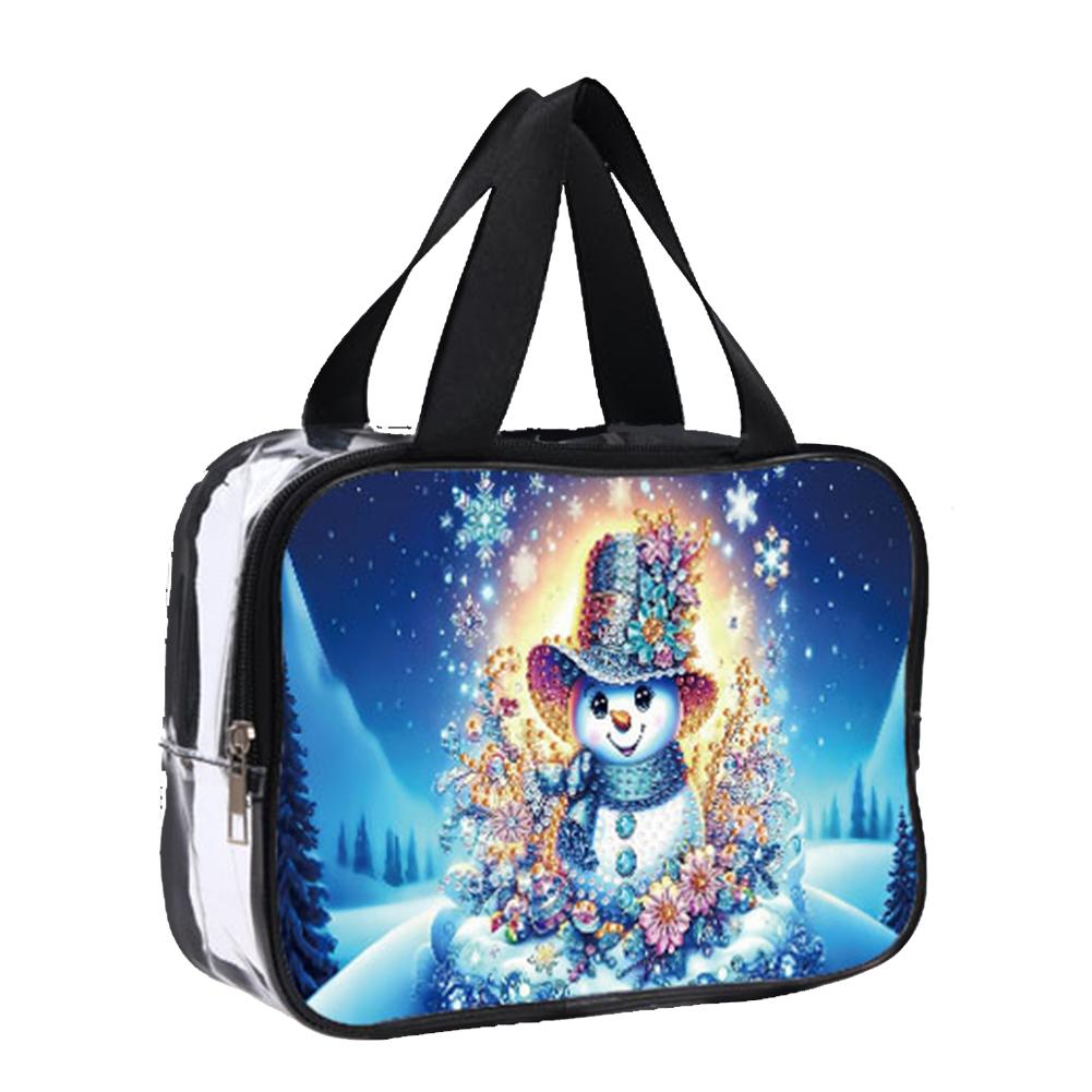 DIY Diamond Art Crystal Rhinestone Cosmetic Bag Large Capacity Diamond Dot Diamond Storage Pack for Cash Carry Daily Use Travel