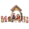 62KD Nativity Scene Figures Resin Statue Holy Family Crafts Artwork Religious for TV Shelf Fireplaces Christmas Decoration