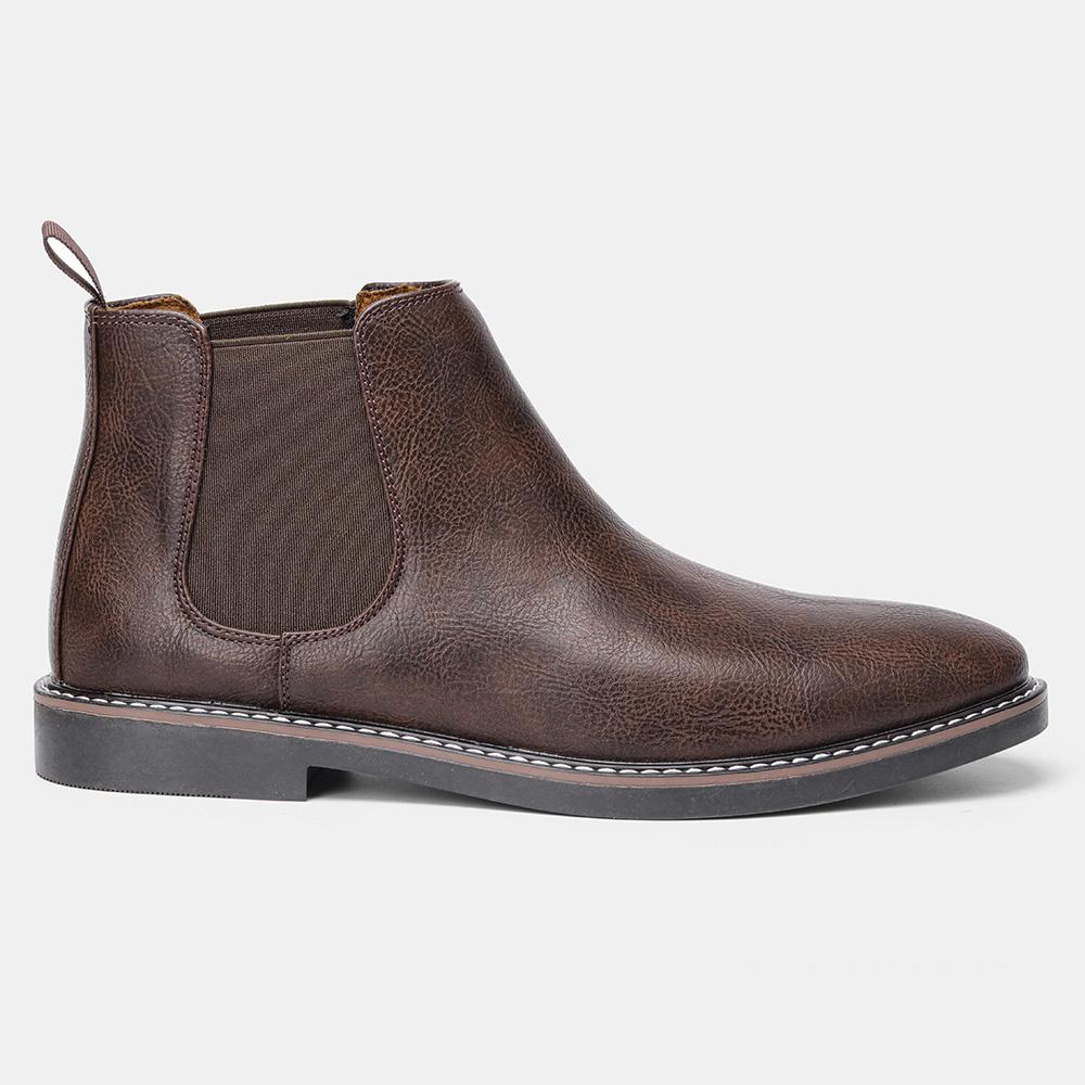 Chelsea Boots Men Brand 2026 Casual Comfortable Retro Fashion Boots Leather