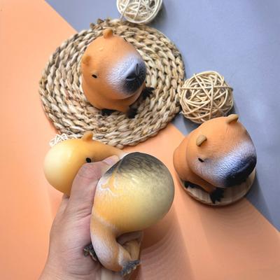 2ks kapybara mačkací hračka pomalé odskočení měkké TPR úleva od stresu přenosné děti teenageři dospělí zvíře ždímání smyslová hračka