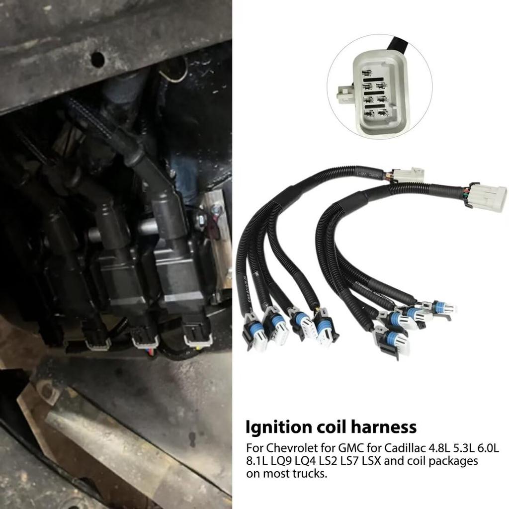 2 Set Ignition Coil Harness Connector for G M LQ9 LQ4 LS2 LS3 LS7 LSX 4.8 5.3 6.0 6.2 7.0