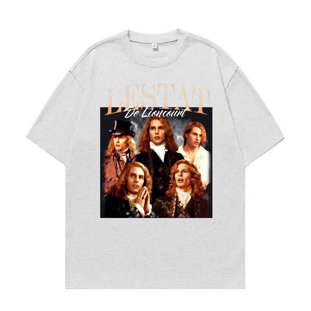 Lestat De Lioncourt Unisex Graphic T Shirt Men Women Clothing Summer Retro Gothic Fashion Tshirt Oversized Cotton Loose T Shirt