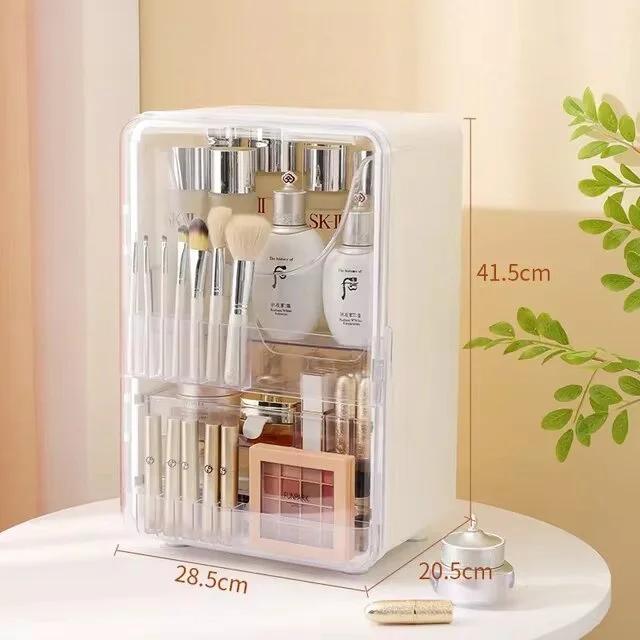 Cosmetics Storage Box Dust-proof Dressing Table Skin Care Products Storage Box Desktop Shelf Large Capacity Cosmetic Box