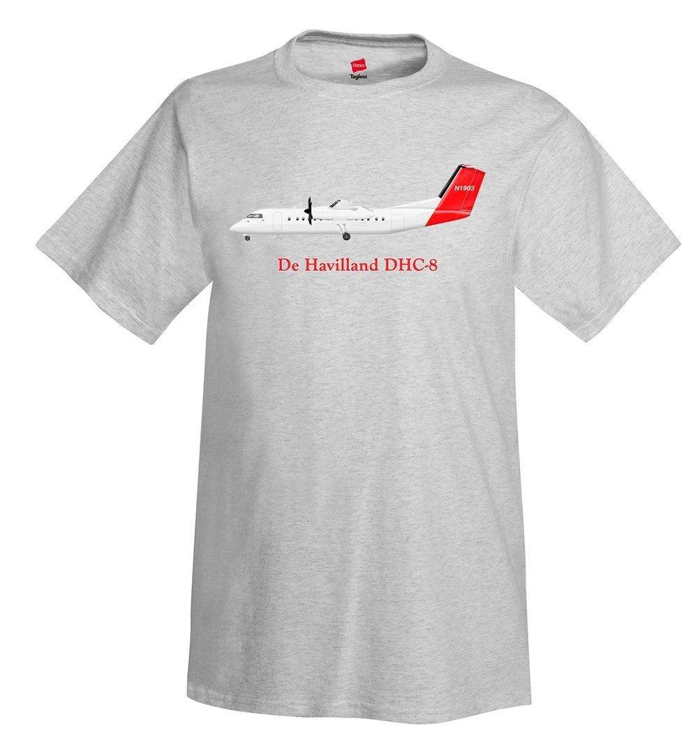 

De Havilland Canada DHC-8 Airplane T-Shirt - Personalized with Your N# L