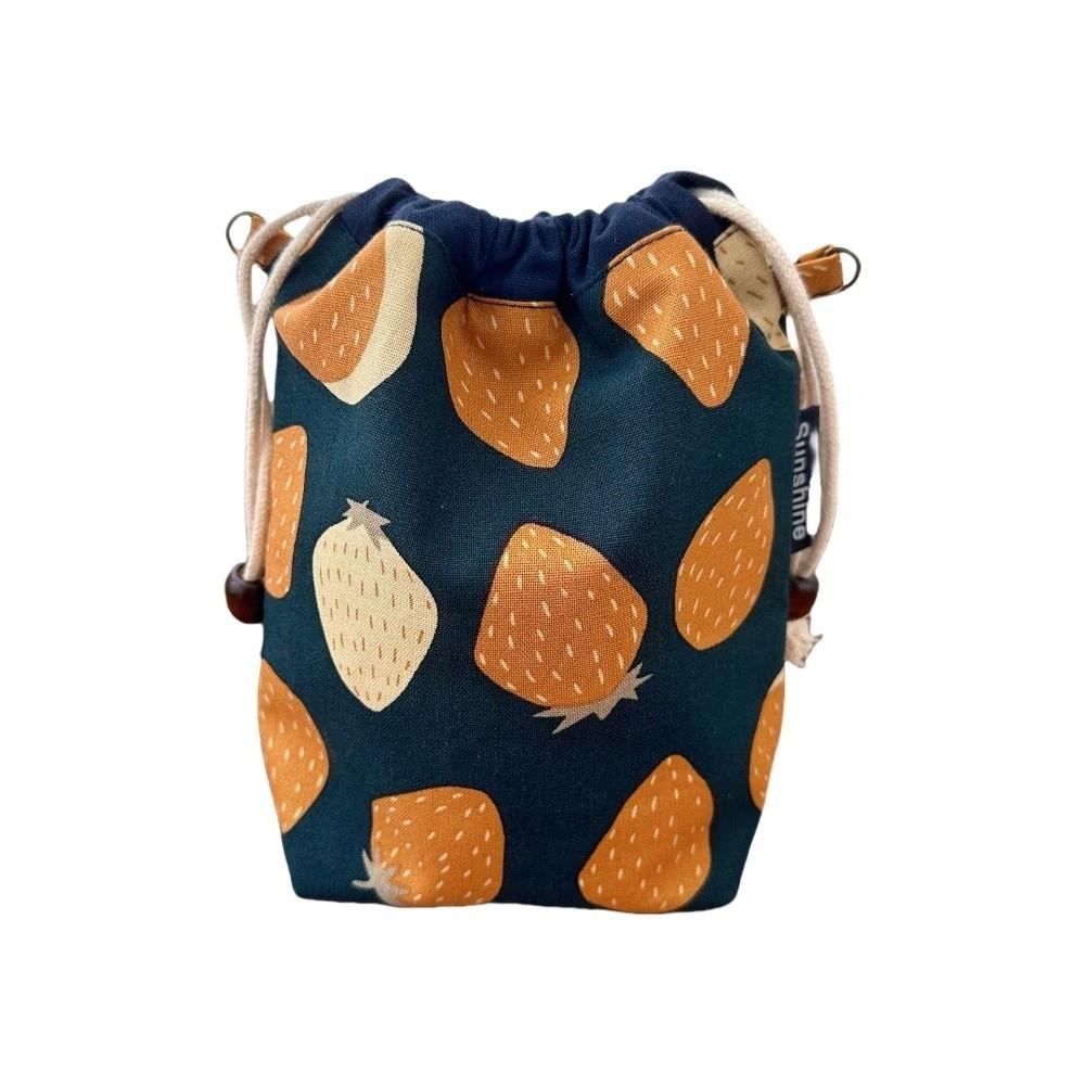 Lightweight Strawberry Drawstring Pouch Multifunctional Storage Pouch Data Cable Storage