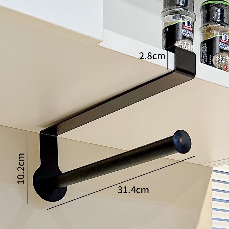 Kitchen Storage Organization Paper Towel Rack Over the Cabinet Kitchen Paper Towel Metal Holder No Drill Metal Space Saving Tool