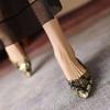 Pointed Toe Snake Pattern Slip-on Low Heel Elegant Shoes for Women Summer Young Trend Korean Style Chic Point Casual Woman Flats