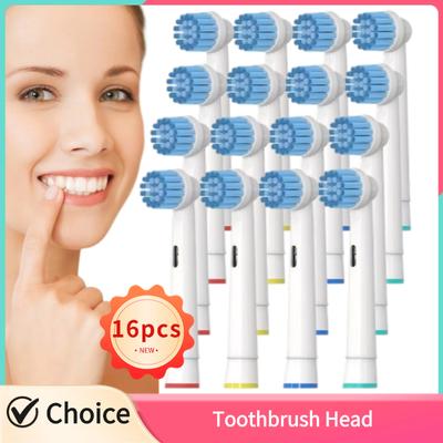16Pcs Replacement Toothbrush Heads Compatible For Oral-B Braun Professional Electric Toothbrush Heads Brush Heads