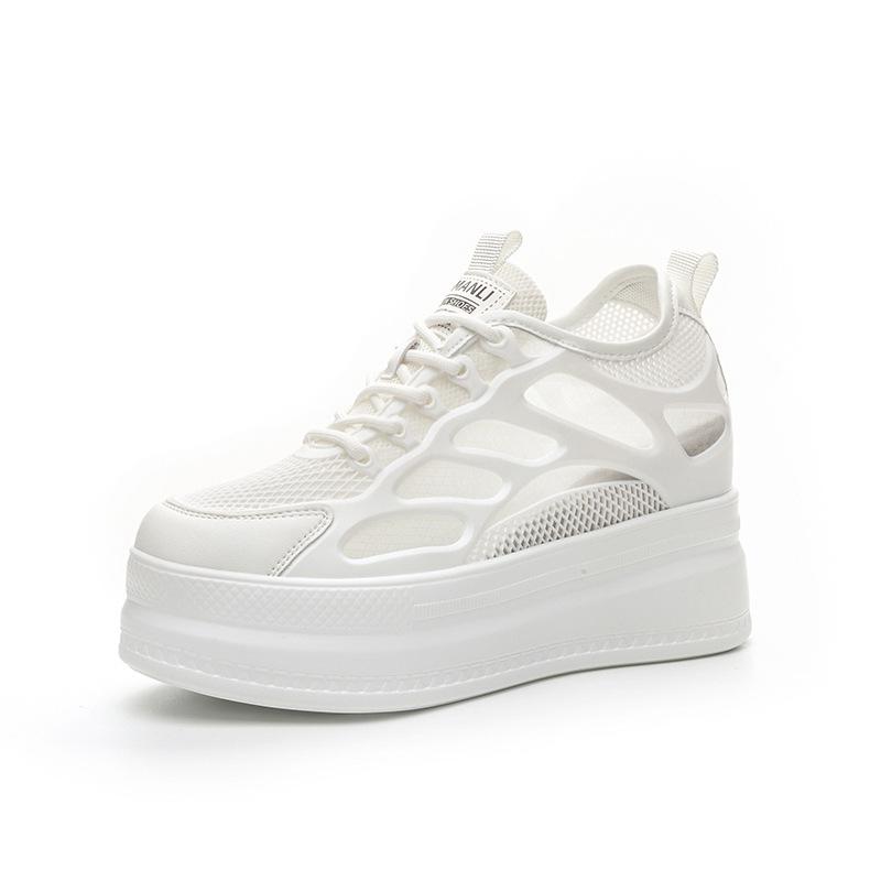 Women's shoes new muffin thick-soled mesh sports and leisure shoes breathable tide white shoes sandals