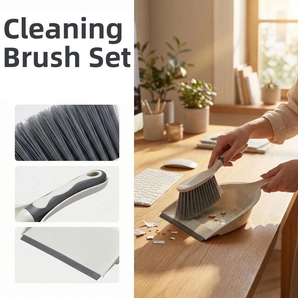 Handheld Mini Dustpan and Brush Set Flexible Handheld Sweeping Brush Keyboard Cleaning