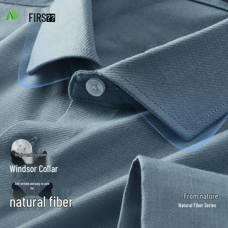 FIRS Men s Summer Windsor Collar Short-Sleeve Shirt M