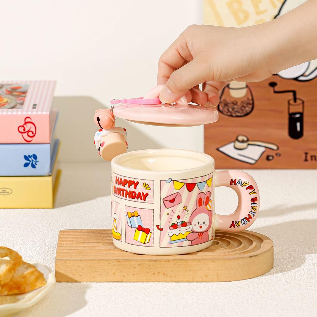 Creative Birthday Cake Mug Personalized Children's Cute Ceramic Water Cup Gift High-looking Coffee Cup Cartoon Cup