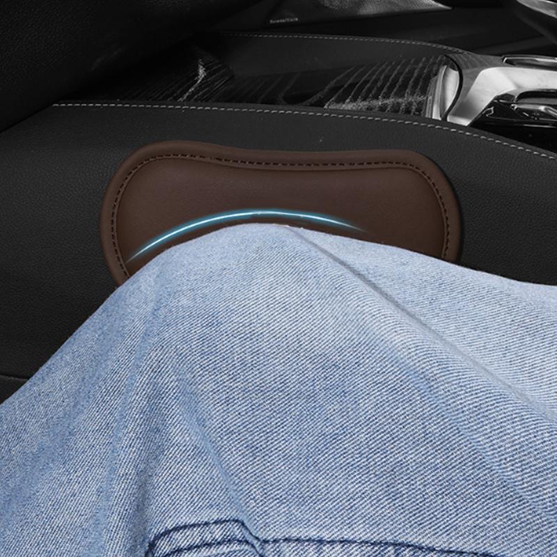 Leather Car Leg Cushion Elastic Memory Foam Knee Pad Car Pillow Cushion Armrest Pad Universal Thigh Support Accessories