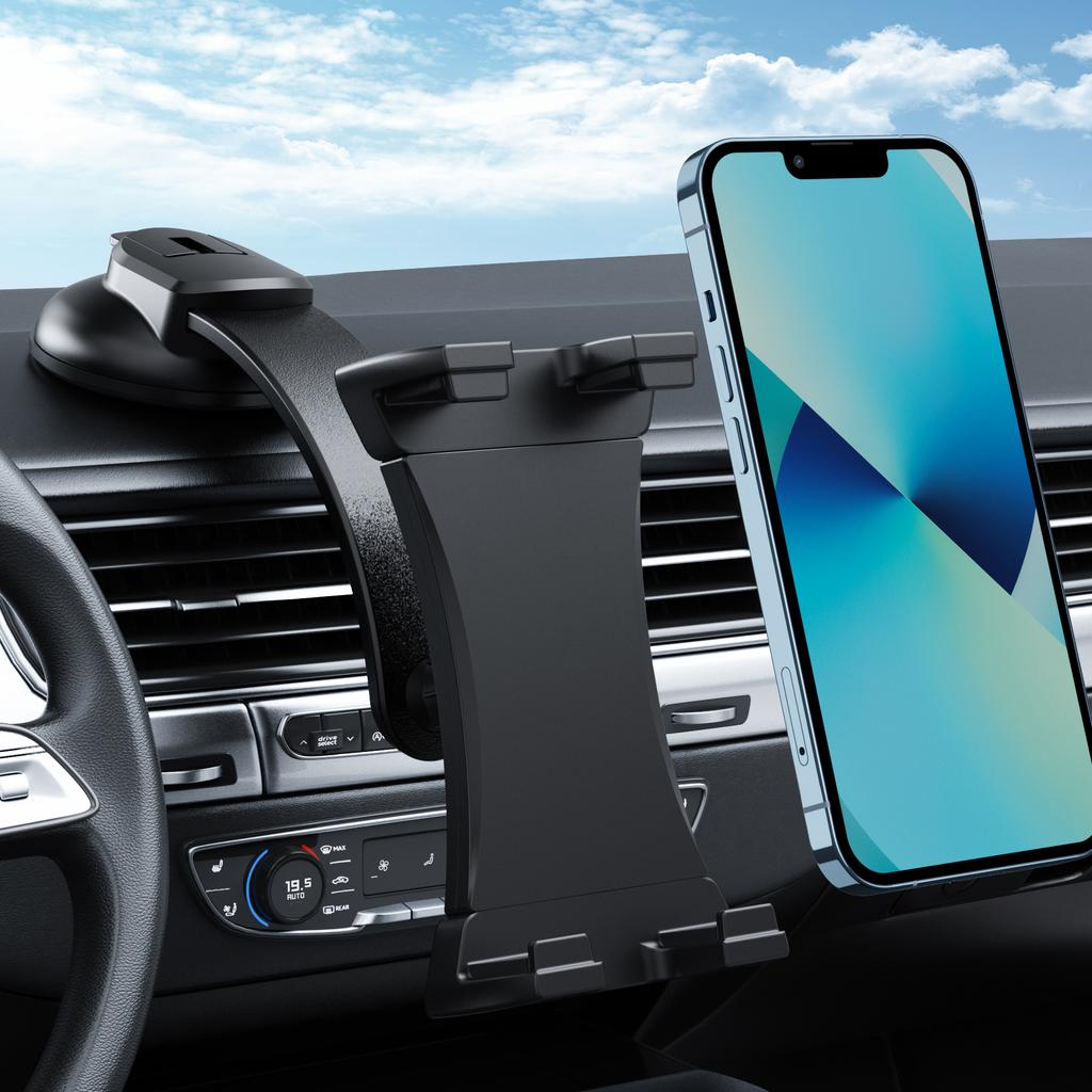 Xiaomi Tablet Holder for Car Dashboard, Suction Cup Windshield Mount for iPad, Samsung Tab, Android Tablets and Smartphones Dash Stand