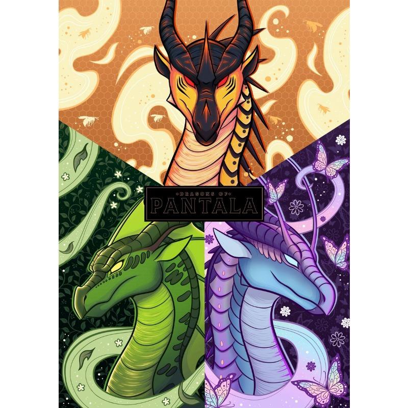 Wings of Fire Dragons Cartoon Poster Ice Fire Wind Dragon Poster Canvas Prints Wall Decor Dragon Print Home Room Decoration Gift