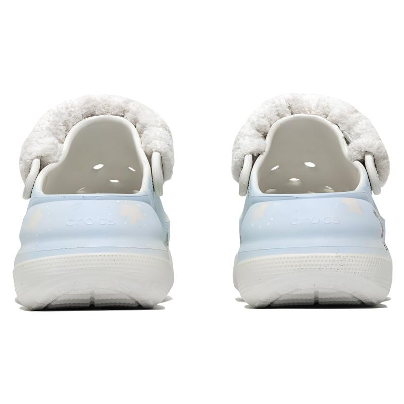 Crocs Classic Clog Warm Pudding EVA Refreshing Trend Graffiti Personality Unique Hole Shoes Unisex Pale Blue