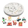 55KF Santa Snowmans Silicone Mold Fondant Mold DIY Christmas Ornaments Mold