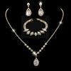 Bright Diamond Zircon Water Drop Necklace Earrings Wedding Jewelry, Shooting Jewelry Set
