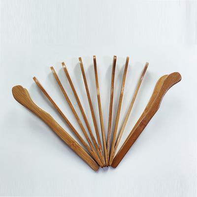 1x Eight Bamboo Incense Clip Teahouse Accessories for Ceramic Cups Clamp 16.8cm Curved Tongs