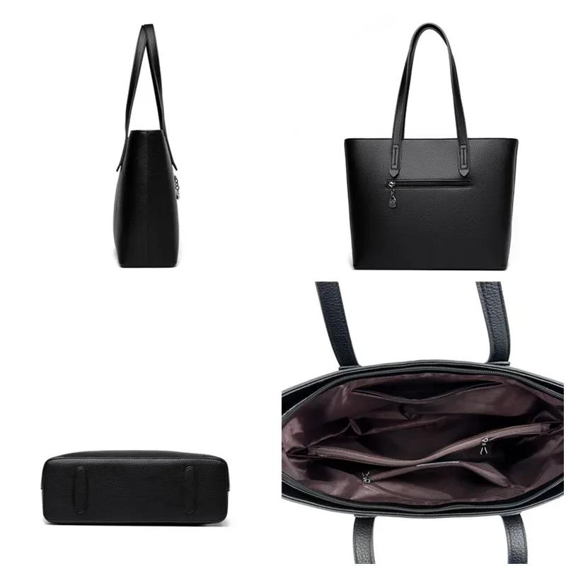 Genuine High Quality Large Capacity Shoulder Bag Female Tote Bag Designer Handbag For Women Shopper Bag