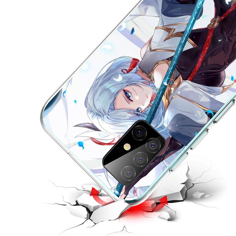 Genshin Impact Shenhe Phone Case for Samsung Galaxy A52 A51 A50S A12 A22 A32 A72 A10S A30S A31 A71 Note 20 Ultra 10 Plus S10 Gal