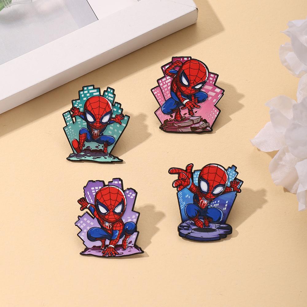 4Pcs Anime Cute Character Brooch Individuality Enamel Pin Backpack Clothing Jewelry Metal Badge Accessories Gift